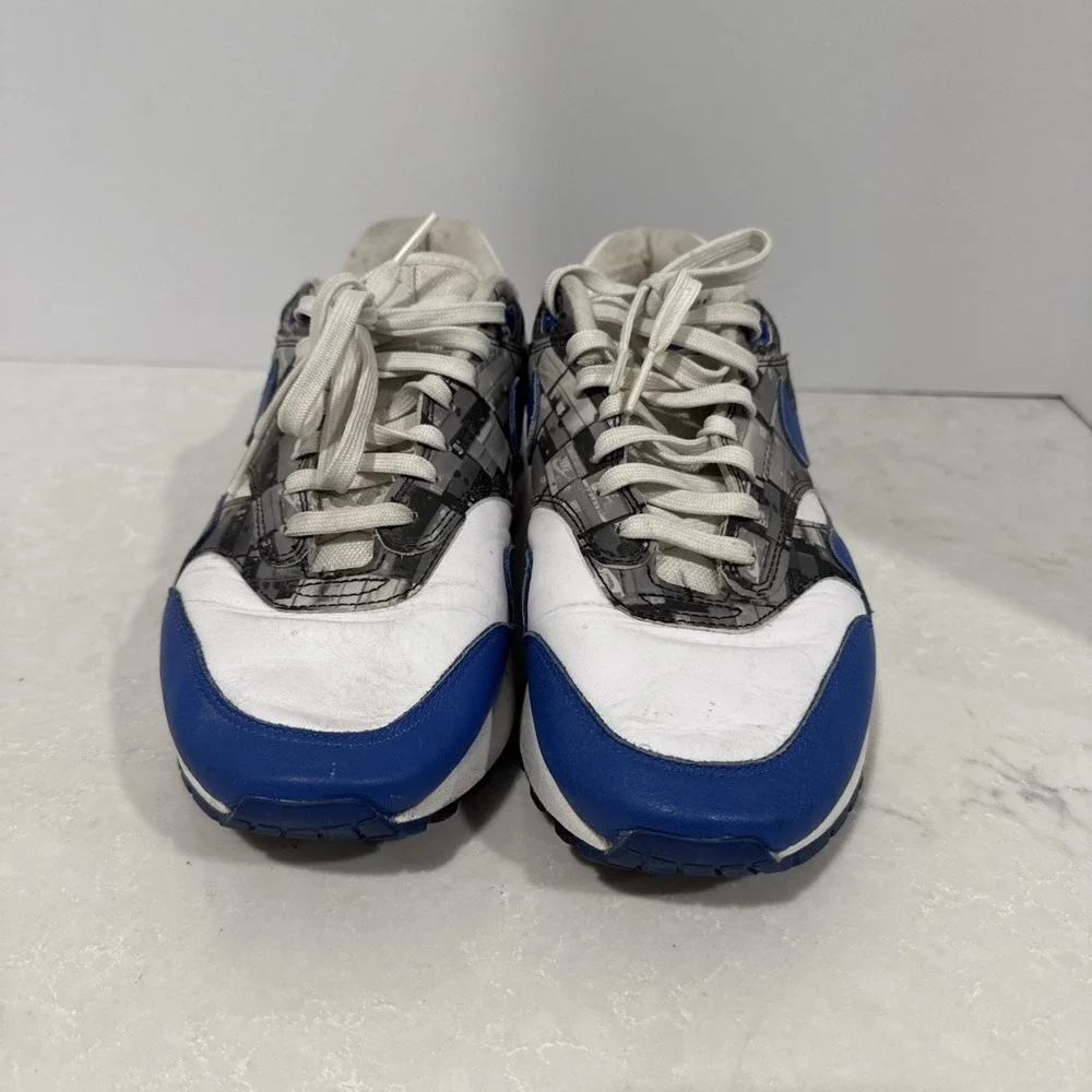 Nike Air Max 1 Anniversary Game Royal 908375-102 White Blue Men's Size 8.5 OG